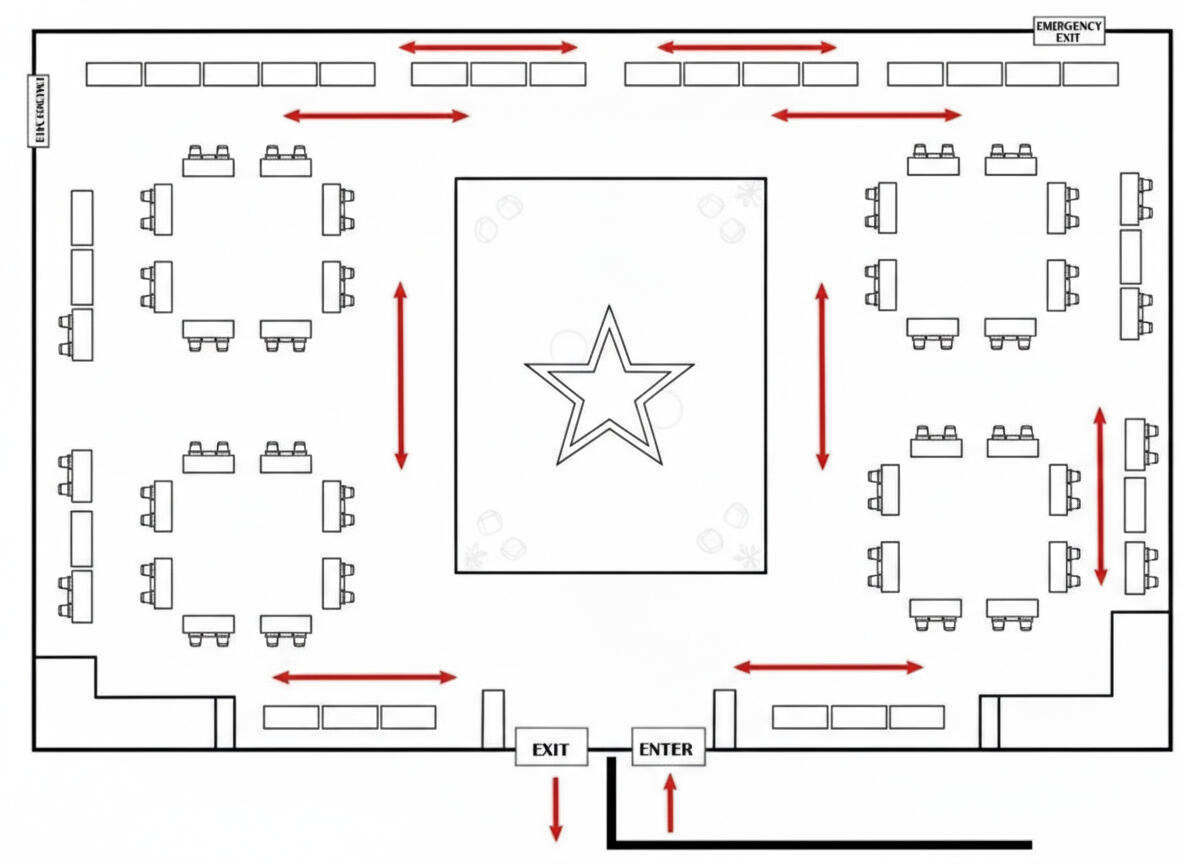 Picture showing floor plan of nepean sportsplex exhibition Hall A or B for Ottawa Anime, TCG & Gaming Convention FLOOR PLAN | Otaku Zone – Community-First Fan Expo